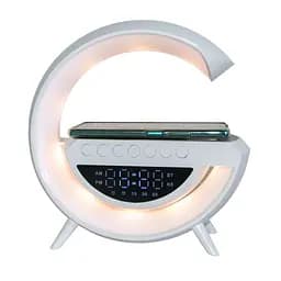 Нічник 3в1 BT-3401 з Bluetooth-колонкою і бездротовою зарядкою, світильник з годинником для телефону - мініатюра 4
