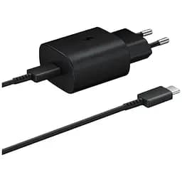 Сетевое зарядное устройство Samsung 25W PD Wall Charger + Cable USB-C to USB-C Black (EP-TA800XBEGRU) [57332]
