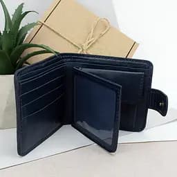 Гаманець чоловічий шкіряний Handycover HC0041 синій з гербом України - мініатюра 2