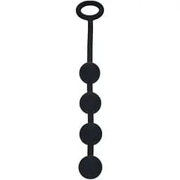 Анальні буси Levelz Round із силікону чорні S 20 мм