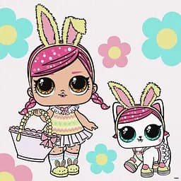 Картина за номерами "L.O.L. Surprise! Spring Bling Hops with Kittea" KHO1102, 40х40 см