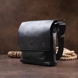 Чоловіча шкіряна сумка GRANDE PELLE 21х23х4,5 см sum0012522 - мініатюра 7