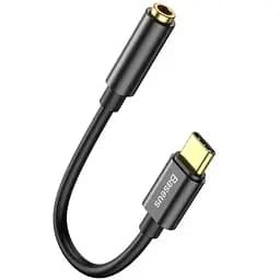 Перехідник USB-C M to 3.5mm F 0.1m black Baseus (CATL54-01)