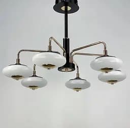 Світлодіодна люстра з унікальними плафонами Line.F Кількість ламп 8