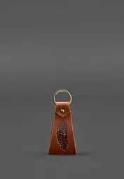 Кожаный брелок Перо