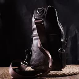 Зручна чоловіча сумка через плече з натуральної шкіри Vintage 21306 коричнева - мініатюра 8