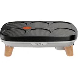 Блинница Tefal Crepier Gourmet 1100 Вт диаметр 11.5 см и 18.5 см тефлон черно-серебристая (PY900D12)