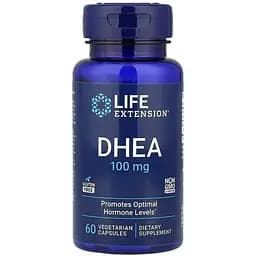 Стимулятор тестостерону Life Extension DHEA 100 mg, 60 вегакапсул