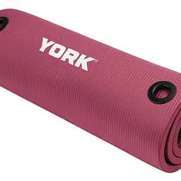 Мат для фітнесу з отворами York Fitness NBR 1см рожевий - мініатюра 2