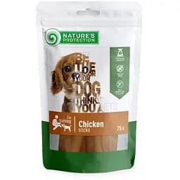 Лакомство для собак, стики из курицы, Nature's Protection snack for dogs chicken sticks, 75г