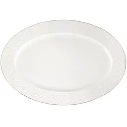 Блюдо Lefard Brilliant Gold овальне 26 см біле із золотим (949-001-2)