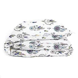 Дитяча постільна білизна в ліжечко BLUE DREAMCATCHER CS2, синій (DreamcatcherBlue_Grey_140) - мініатюра 5