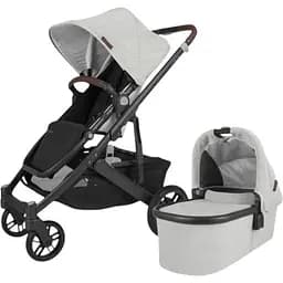 Прогулянкова коляска Uppababy Cruz V2 - Anthony + люлька Uppababy Carrycot-Anthony-White and Grey Chanille Carbon Frame 
