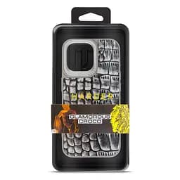 Кожаный чехол для Apple iPhone 15 Pro Max, Harder Glamorous Croco, разноцветный, термополиуретан ТПУ + экокожа с имитацией кожи крокодила, панель, защита корпуса, противоударный, микрофибра, рамка вокруг камеры, защита всего корпуса, (ARM76766) - мініатюра 3