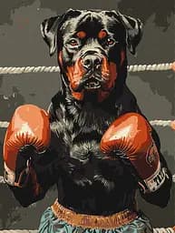 Набор для росписи по номерам Ринговая сила, Ideyka, 30x40 см, КНО6647