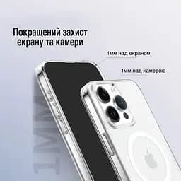 Чохол Vokamo для iPhone 15 Pro Max подвійний захисний з магнітним кільцем прозорий (NVK010806) - мініатюра 7