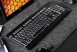 Клавіатура мембранна KS120 104key, USB-A, EN/UK, White LED, чорний 2E teh0013850 - мініатюра 5