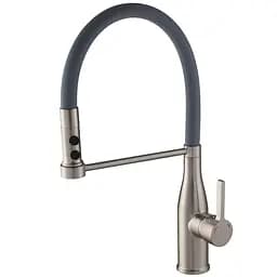 Змішувач для кухні Mixxus Premium Summer 017 SS Color з гнучким виливом MI6963 Нержавіюча сталь