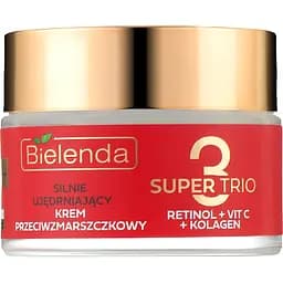 Крем против морщин Bielenda Super Trio Retinol + Vit C + Kolagen 50+ сильно укрепляющий 50 мл