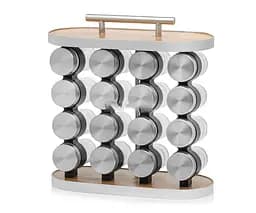 Органайзер для специй на подставке Edenberg EB-18006 16 емкостей для хранения специй кухонные спецовницы Серый