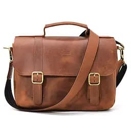 Кожаная мужская сумка TARWA 32х25х7 см sum0025460