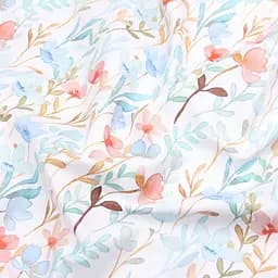 Дитяча постільна білизна в ліжечко AQUARELLE FLOWERS CS4, рожевий (FlowersAquaRedBeigeBlue_43Rosette_140) - мініатюра 9