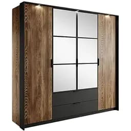 Шкаф Lagom Стокгольм Milton без подсветки каштан/антрацит