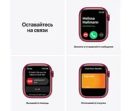 Смарт-годинник Apple Watch Series 7 GPS 45mm Red Aluminum Case with Red Sport Band [MKN93] [60283] - мініатюра 6