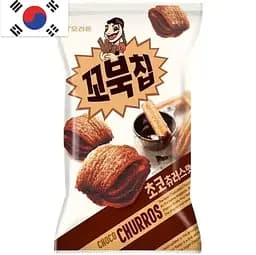 Хрусткі чіпси Orion Turtle Chips Choco Churros зі смаком шоколадного чуроса 80 г