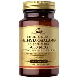 Витамины Solgar Methylcobalamin Vitamin B12, 5000 мкг 30 таблеток