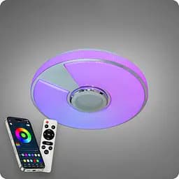 Люстра світлодіодна 517 Dlight RGB з пультом і колонкою 70Вт Білий (02150) - мініатюра 5