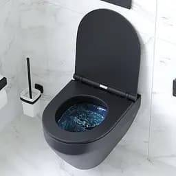 Унітаз підвісний FlashClean Am.Pm Spirit V2.0 з сидінням мікроліфт black matt C701700MBSC, Чорний матовий - мініатюра 7