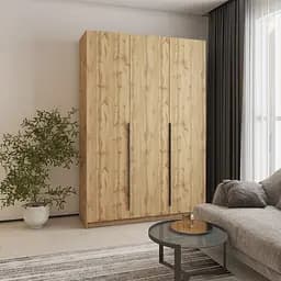 Шкаф 3-дверный MebelStar Оскар ДСП BG, блок ящиков+полки 150x52x220 см Дуб тахо (MBS-4638)