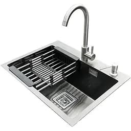 Комплект мийка + змішувач Romzha Arta Nova U-550 BL (A)