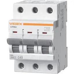 Автоматический выключатель Videx Resist RS6 3п 40А 6кА С (VF-RS6-AV3C40)