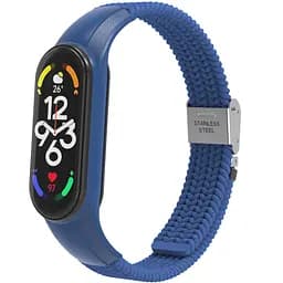 Ремінець для Xiaomi Mi Band 7/6/5/4, Braided Solo Loop, синій, нейлоновий плетений браслет, еластичний змінний ремінець для фітнес-трекера з надійним кріпленням, ArmorStandart (ARM69903)