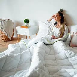 Ковдра антиалергенна MirSon EcoSilk №003, зимова, 155x215 см, біла (8062561) - мініатюра 8
