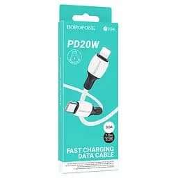 Дата кабель Borofone BX84 Rise Type-C to Lightning 20W (1m) White - мініатюра 3
