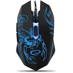Мышь Esperanza MX203 (EGM203B) черный/синий Optical USB 2400 dpi подсветка
