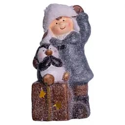 Новорічна декоративна фігурка Yiwu CR-5-18 з підсвічуванням 9 × 10 × 19 см 