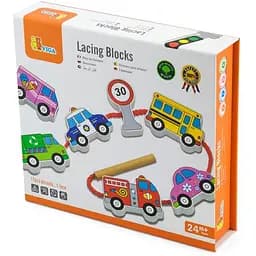 Дерев'яна шнурівка Viga Toys Автотранспорт (59851) - мініатюра 3