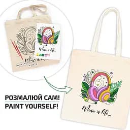 Екосумка-розмальовка, Music is Life , бавовна 220 г/м2, 38х42см, ROSA Talent - мініатюра 2