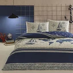 Постельное белье Muna Blue Ранфорс / простыня на резинке Tac pbe0051201