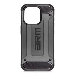 Чехол для Apple iPhone 15 Pro, Panzer, серый, противоударный, бронированный, милитари, панель-накладка, защита всего корпуса, защита дисплея и камеры, термополиуретан (TPU) + поликарбонат (PC), ArmorStandart (ARM75645)