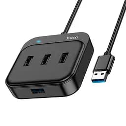 Hub адаптер Hoco Easy 4-in-1 converter HB31 (Usb to Usb3.0+Usb2.0x3) (L=0.2M) - мініатюра 4