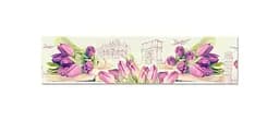 Кухонний фартух Тюльпани Італія ПВХ наклейка вінтаж букет Квіти Фіолетовий 60х250 см Happy Pocket Z180891 - мініатюра 7