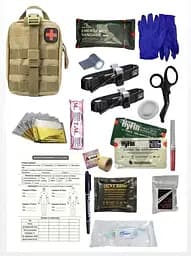 Аптечка укомплектована №20 Rescue Ready в підсумку зі швидким скидом світло-коричневий