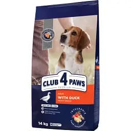 Сухой корм Club 4 Paws Premium Club для взрослых собак средних пород, с уткой 14 кг