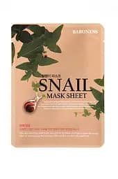 Тканинна маска з екстрактом слизу равлика Baroness Snail Mask Sheet