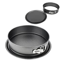 Круглая форма со съемным дном для сборки тортов и выпечки коржей торта D24см, A-plus Черный 87726